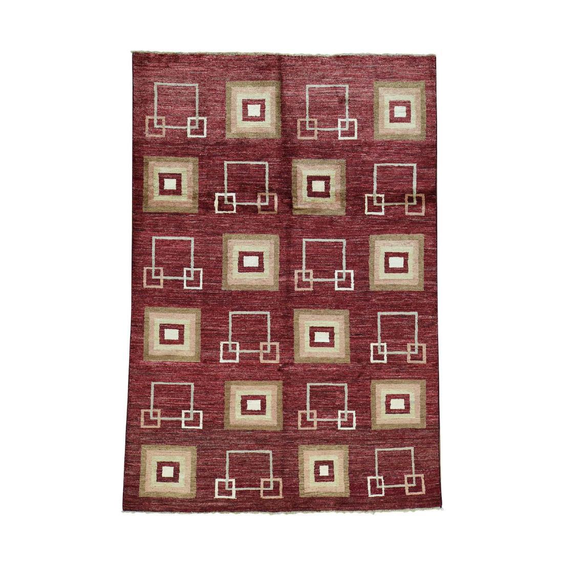 5.4x8. Modern Gabbeh Hand-knotted Pure Ghazni Wool Rug (1 of 10)