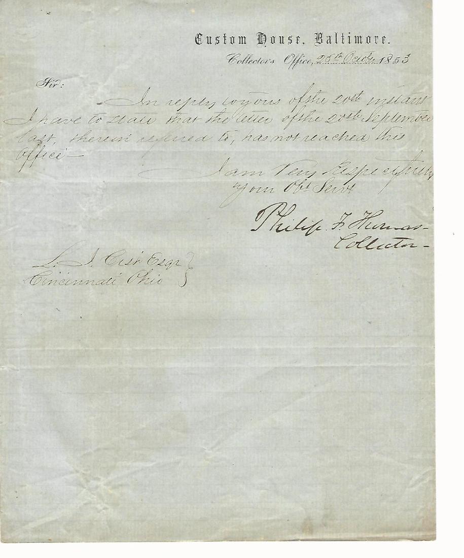 Custom House, Baltimore, Collectors Office October 1853 (1 of 1)
