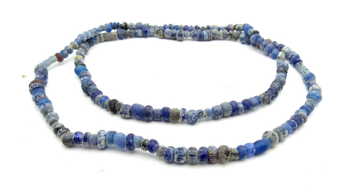 Large Viking Blue Glass Necklace- 100+ Beads (1 of 2)