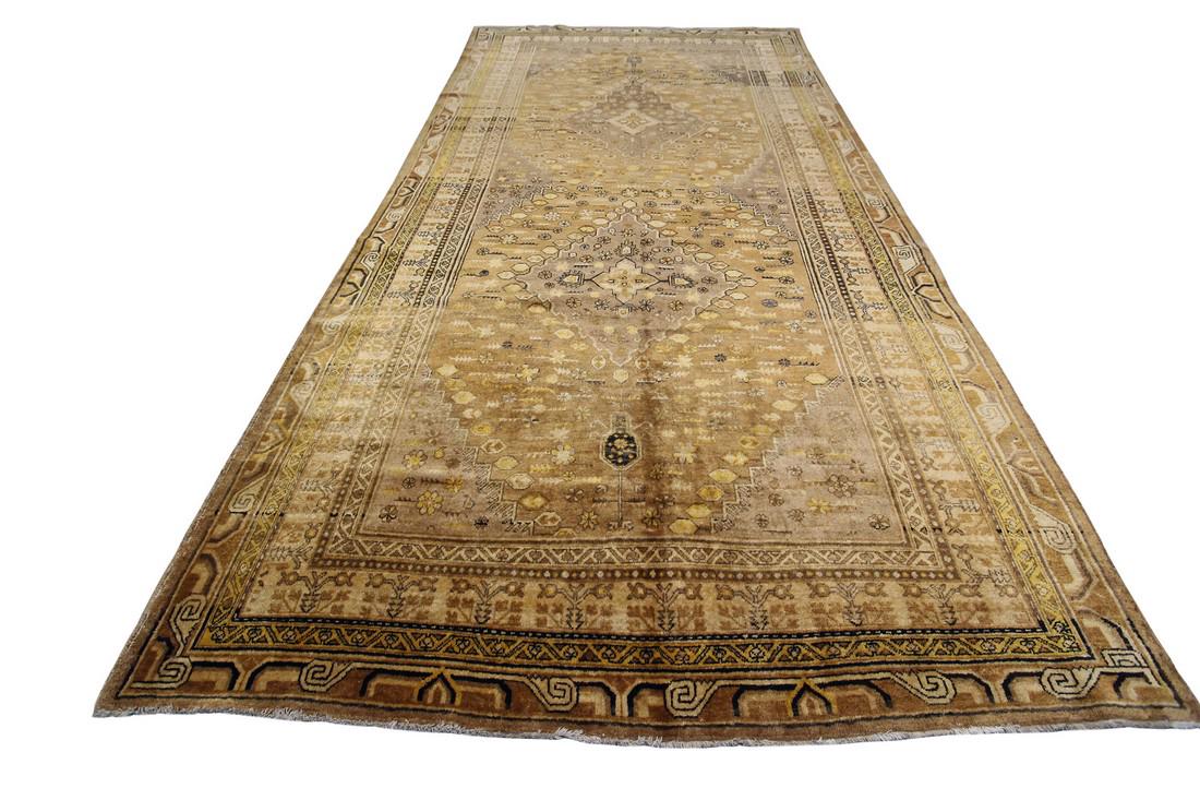 Antique Khotan Rug E. Turkestan 6.9'x13 C. 1900 (1 of 10)