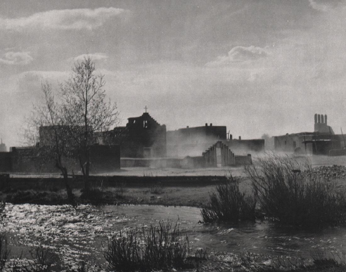 ANSEL ADAMS - Dust Storm - Taos, New Mexico: Artist: ANSEL ADAMS Print Title: Dust Storm - Taos, New Mexico Medium: Sheet-fed Gravure Printed: USA Printing Date: 1963 Printed in USA Image Size: 8.5 x 6.5 inches Ansel Adams (February 20, 1902 –