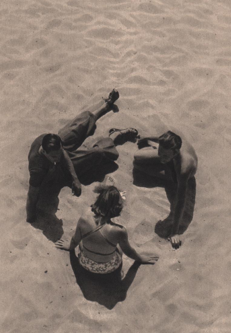 MAURICE BERNARD - Beach Group: Artist: MAURICE BERNARD Print Title: Beach Group Medium: Sheet-fed Gravure Printing Date: 1947 Printing Location: France Image Size: 6 x 9 inches No Reserve: This lot starts at $1 and has no reserve a