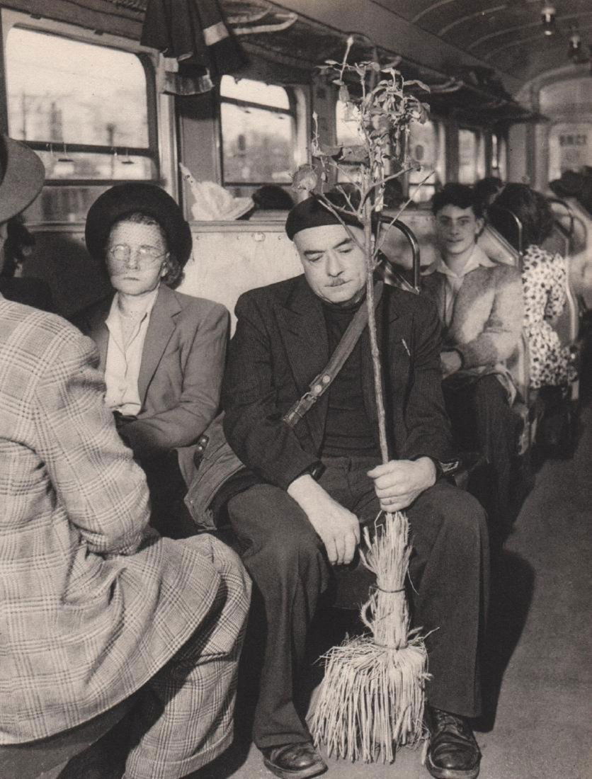 ROBERT DOISNEAU - On the Train: Artist: ROBERT DOISNEAU Print Title: On the Train Medium: Sheet-fed Gravure Printing Date: 1949 Printing Location: Switzerland Image Size: 6.5 x 8.25 inches Robert Doisneau (1912-1994) was a French ph