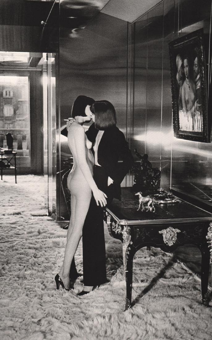 HELMUT NEWTON - Mannequins: Artist: HELMUT NEWTON Print Title: Mannequins Medium: Photo-Lithograph Printing Date: 1979 Printed: USA Image size: 9 x 14 inches Helmut Newton(1920-2004) was a German-Australian photographer. He was 