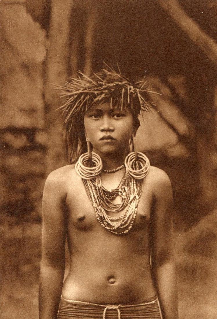 PROF. A.W. NIEUWENHUIS - Kajan Girl from Borneo: Artist: PROF. A.W. NIEUWENHUIS Print Title: Kajan Girl from Borneo Medium: Sheet-fed Gravure Printing Date: 1925 Printed in Germany Image Size: 4.5 X 6.5 inches Anton Willem Nieuwenhuis(1864-1953) was