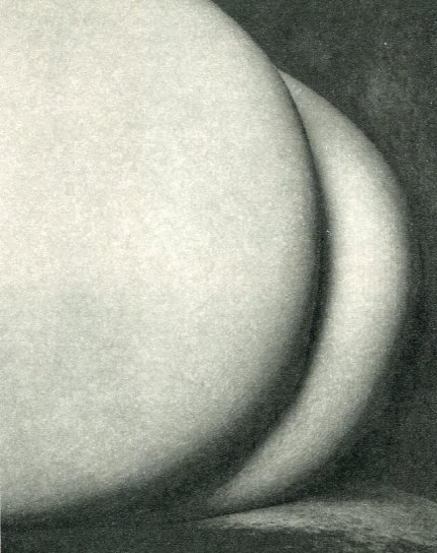 EDWARD WESTON - Derriere: Artist: EDWARD WESTON Print Title: Derriere Medium: Sheet-fed Gravure Printing Date: 1957 Printed in the USA Image Size: 4.5 x 5.5 inches Edward Henry Weston was a 20th-century American photographer, 