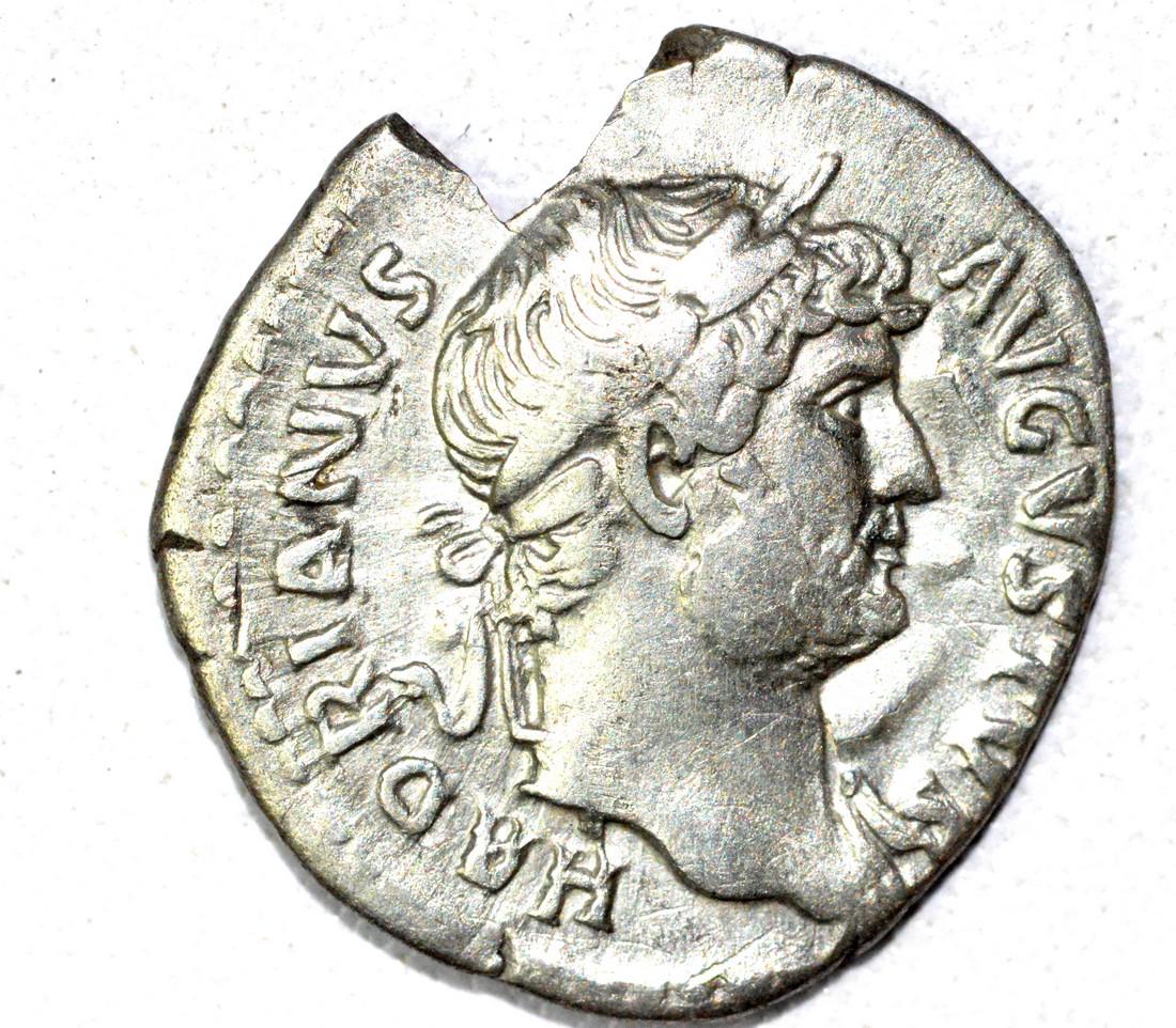 Roman AR Denarius of Hadrian, rv. Salus (1 of 2)
