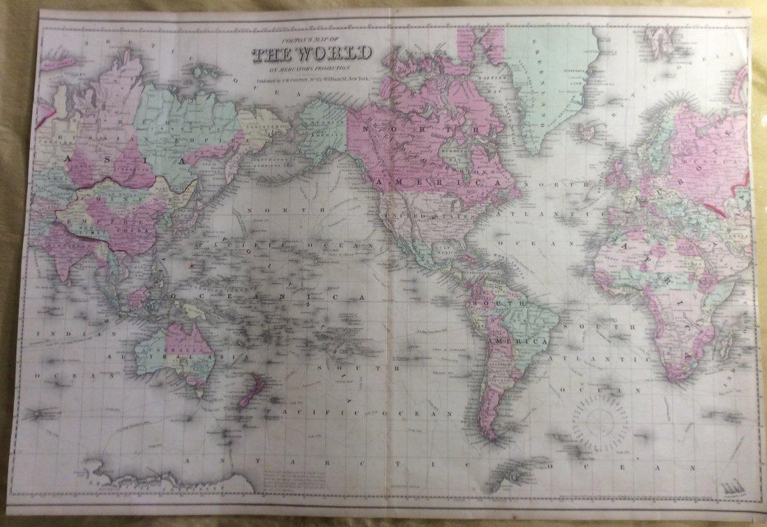 Colton: Antique Map of the World, 1861 (1 of 2)