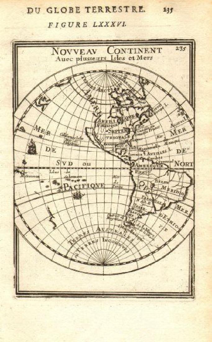 Mallet: Antique Map of the Western Hemisphere, 1683 (1 of 2)