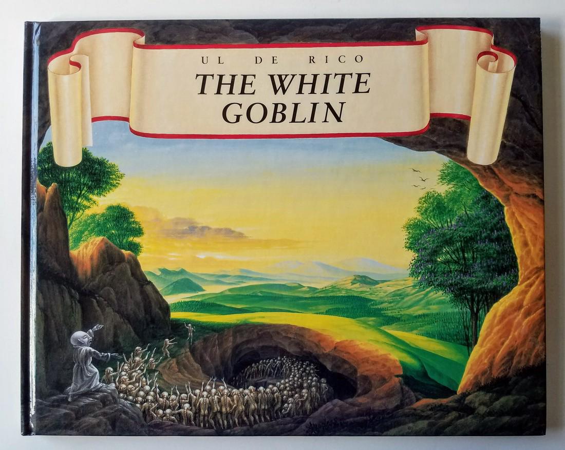 The White Goblin, illustrated with oil on oak board. (1 of 3)