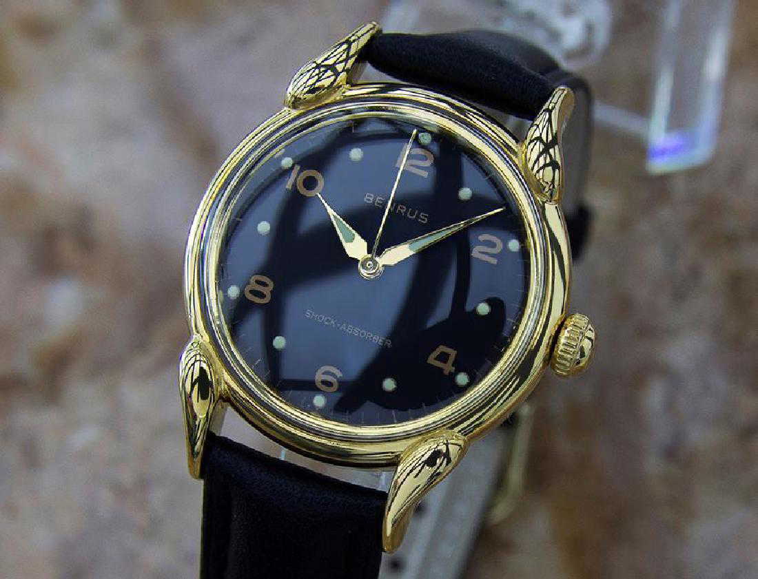 Benrus 1950s Gold Plated Mens Vintage Manual Watch