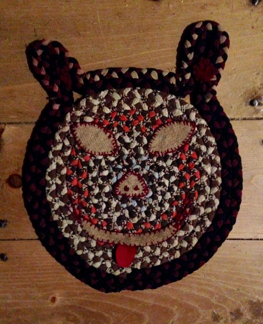 Braided Cat Mat Early 20thc (1 of 6)