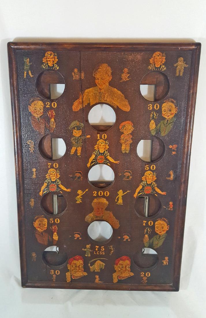 Folk Art Carnival Toss Game With Advertising Icons 1930 (1 of 10)