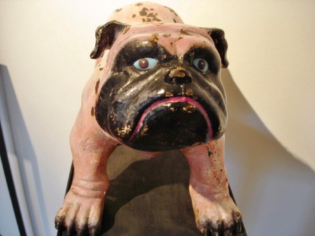 Large Cast Iron Bulldog in Old Paint (1 of 8)