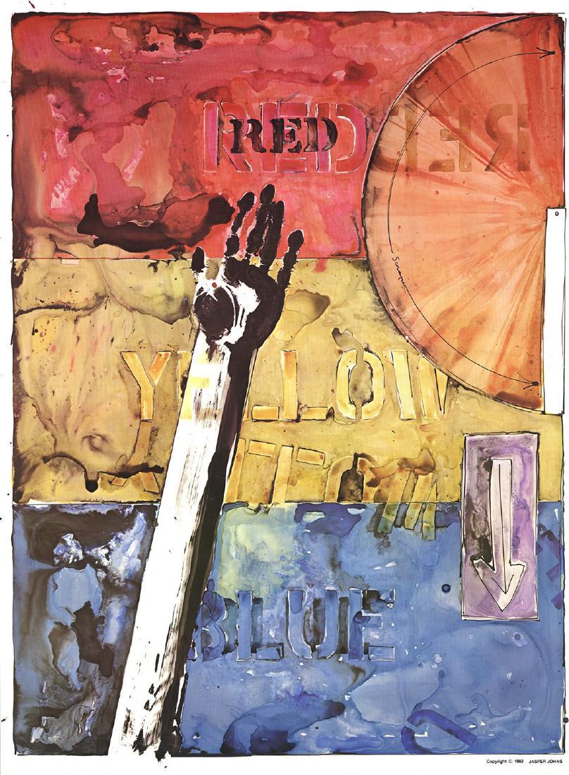 Jasper Johns Offset Lithograph American Center (1 of 1)