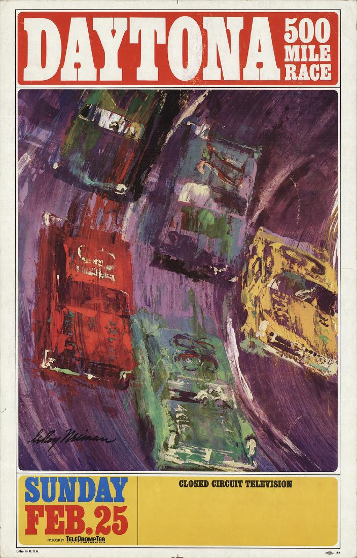 Leroy Neiman Offset Lithograph Daytona 500 Mile Race (1 of 1)
