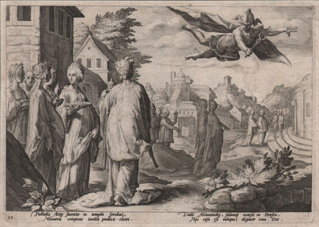 Hendrick Goltzius Engraving Mercury Fall's in Love (1 of 3)