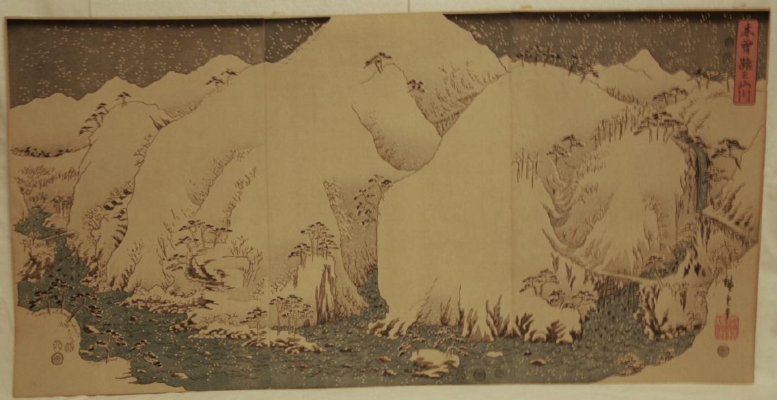 Ando Hiroshige Woodblock Mountain & River on Kiso Road (1 of 10)