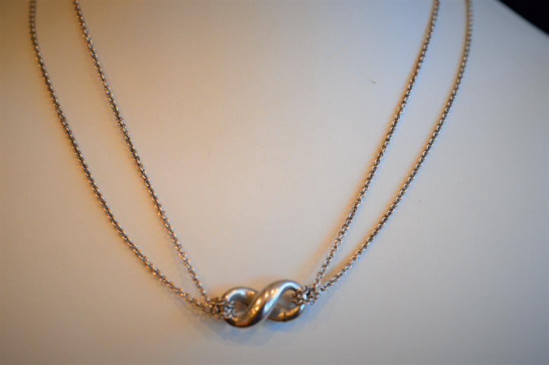 Tiffany & Co Sterling Silver Infinity Choker Necklace (1 of 2)