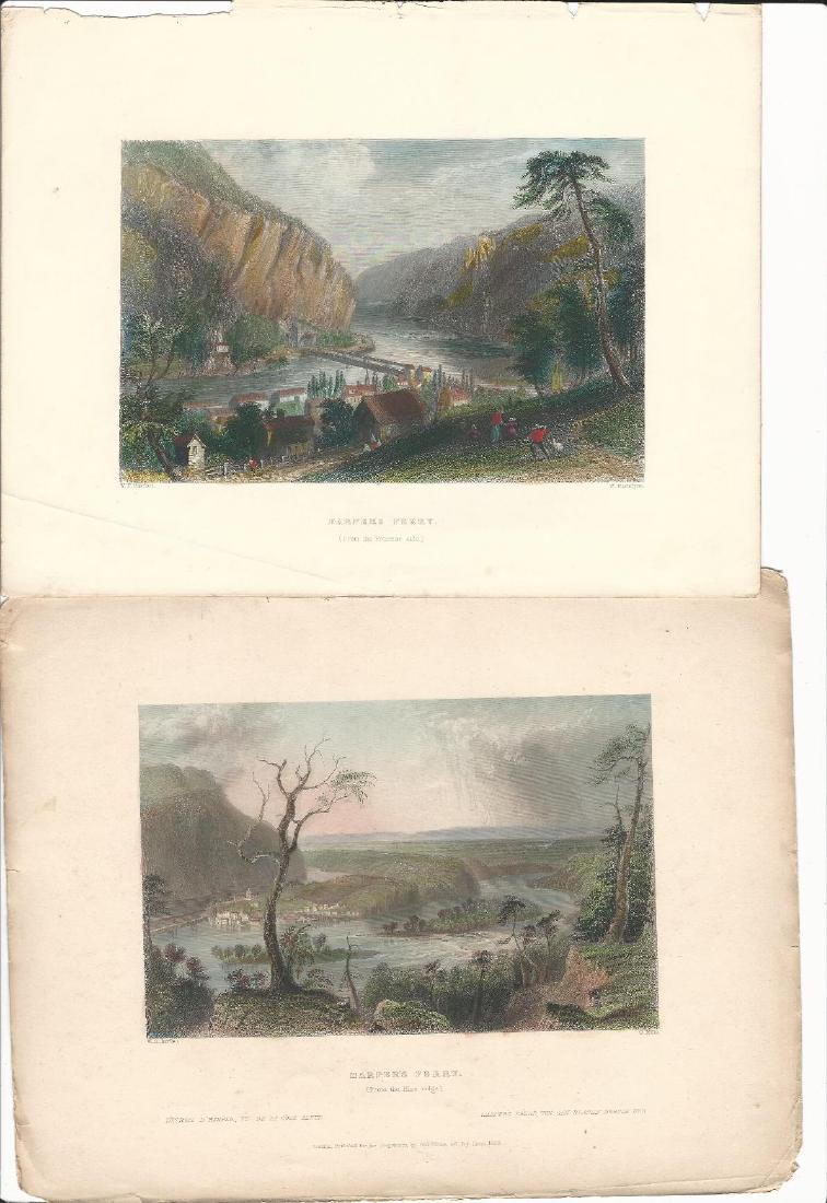 1839 Two Bartlett Plates Harper's Ferry Hand Colored (1 of 1)