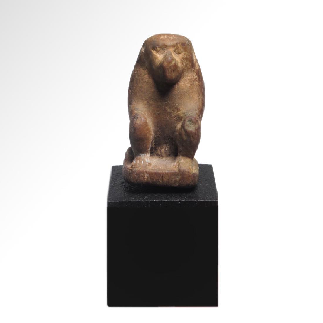 Egyptian Wooden figure of Baboon God Thoth, 26th (1 of 5)