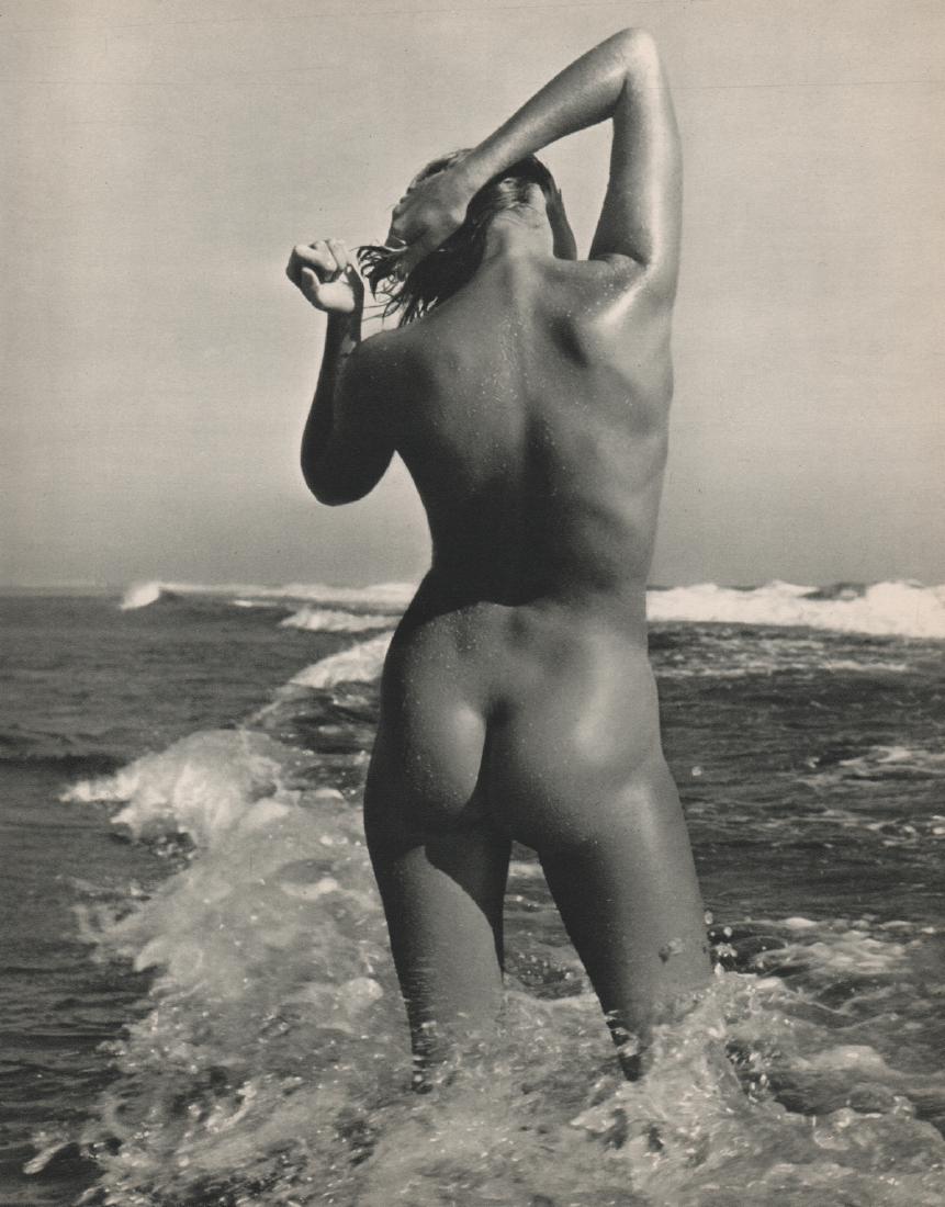 ANDRE DE DIENES - Nude in the surf: Artist: ANDRE DE DIENES Print Title: Nude in the surf Medium: Sheet-fed Gravure Printing Date: ca 1950 Printed: France Image size approx. 8.5 x 11 inches Andre De Dieneswas a Hungarian photographer, n