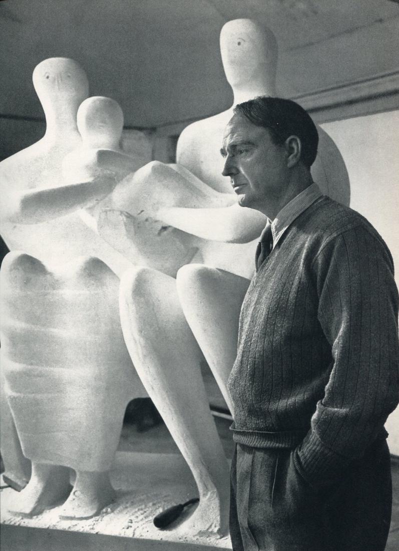 YOUSUF KARSH - Henry Moore: Artist: YOUSUF KARSH Print Title: Henry Moore Medium: Sheet-Fed Gravure Printed in 1967 Printed in Netherlands Image size approx. 9 X 12 inches Yousuf Karsh(1908-2002) was an Armenian-Canadian portrai