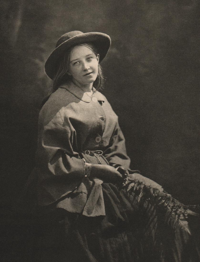 H.P. ROBINSON - Portrait of a Girl: Artist: H.P. ROBINSON Print Title: Portrait of a Girl Medium: Sheet-fed Gravure Printing Date: 1940 Printed: Great Britain Image Size: 5.5 X 7.25 inches Henry Peach Robinson(1830-1901) British photogr