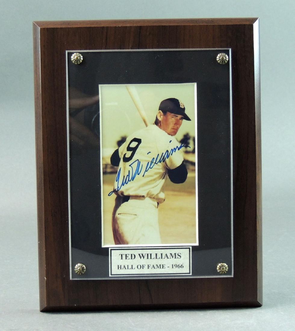 Ted Williams FC Photo Plaque w/ COA (1 of 5)