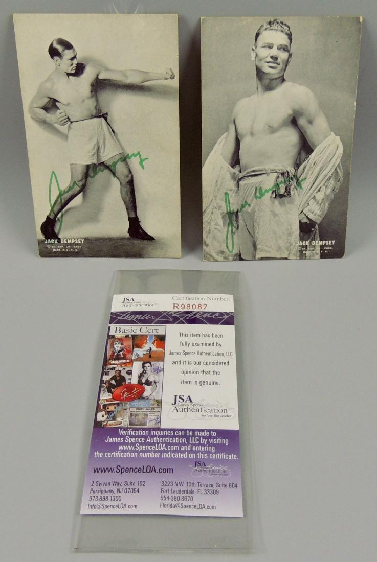 Jack Dempsey Signed 1920’s Trading Cards w/ JSA COA (1 of 8)