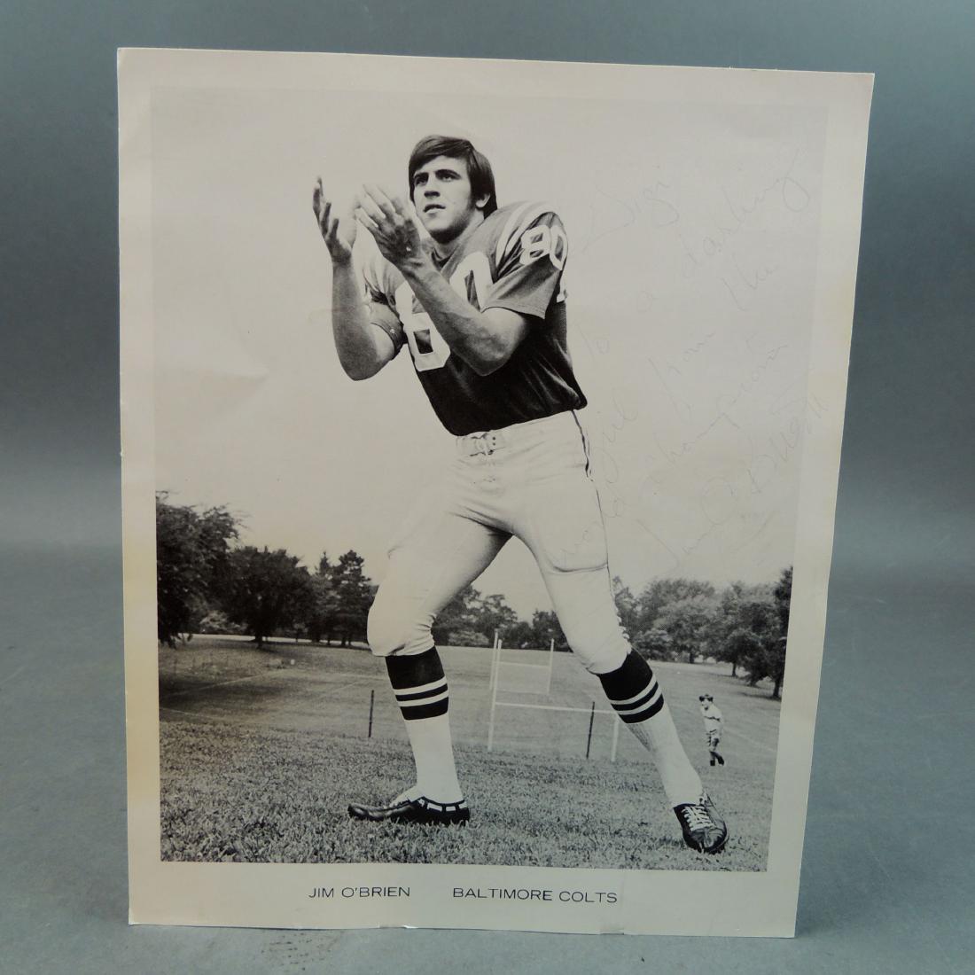 Jim O'Brien of Baltimore Colts Signed B&W Photo (1 of 4)
