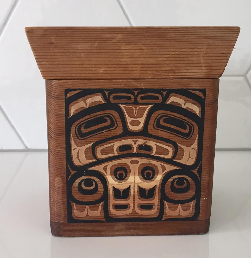 Vintage Haida Northwest Coast Bentwood Box Designed by (1 of 6)