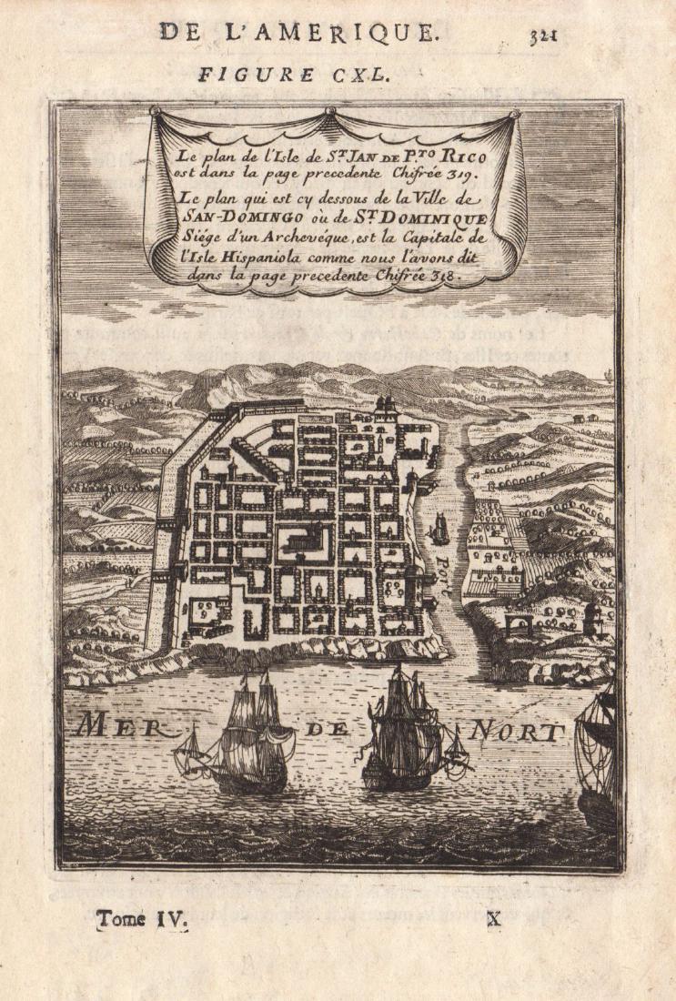Mallet: Antique Miniature Santo Domingo Plan, 1683 (1 of 1)