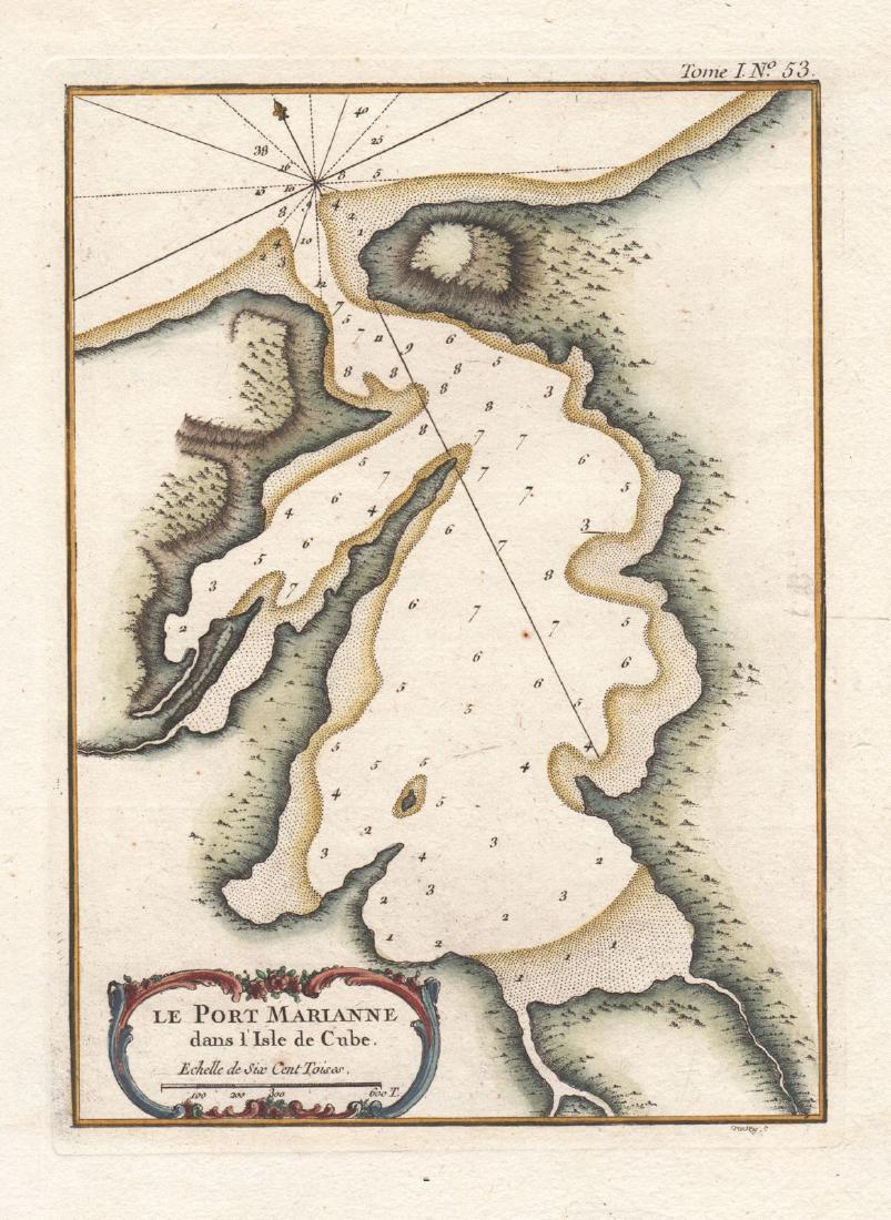 Bellin: Antique Map of the Port of Mariel, Cuba, 1764 (1 of 1)