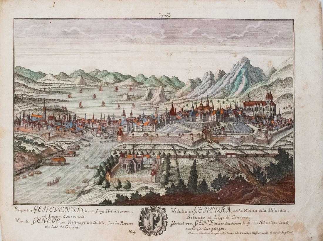 Rupprech/Haffner: Antique Map View of Geneva, 1740 (1 of 1)