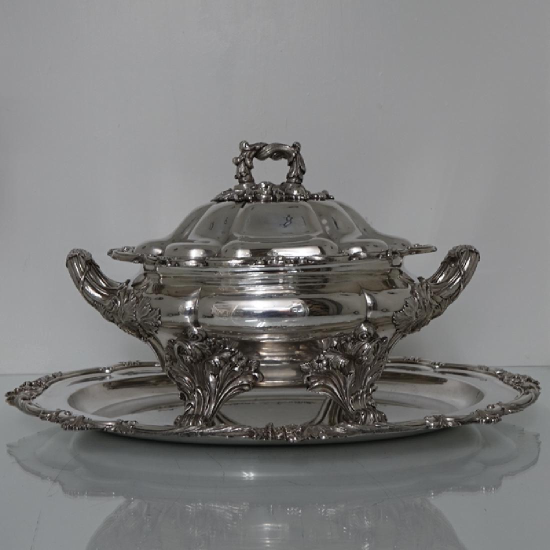Antique William IV Old Sheffield Silver Soup Tureen (1 of 10)