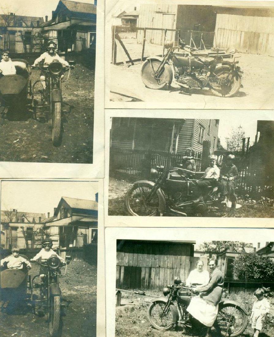 Lot of 5 1920 Vintage Shots Harley Davidson Motorcycle (1 of 10)