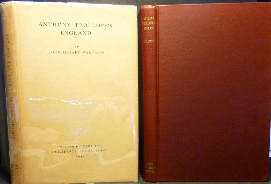 Anthony Trollope's England: Anthony Trollope's England John Hazard Wildman 1940, Brown University RI 1st edition English literature Please note that this lot has a confidential reserve. When you leave a bid in advance of the auc