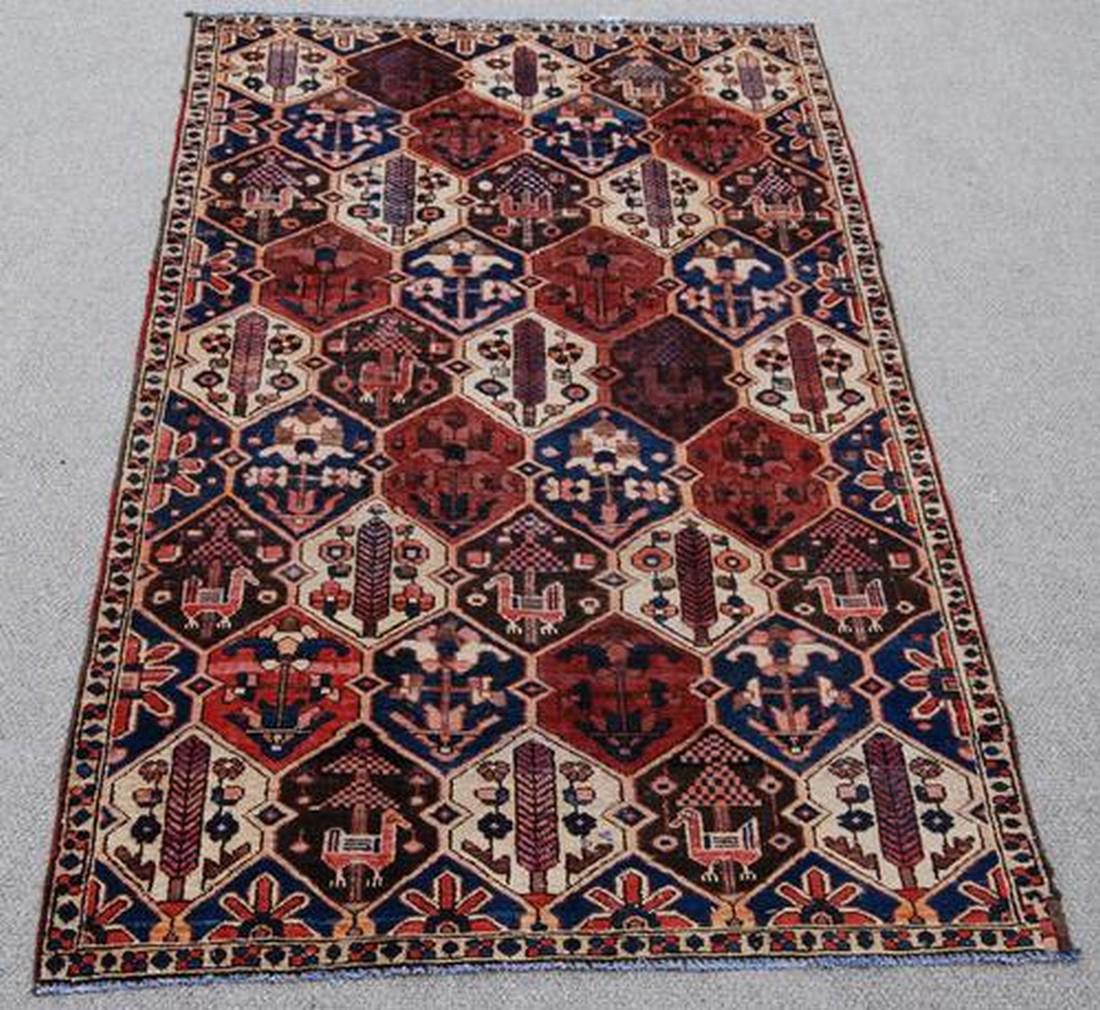 Semi Antique Persian Bakhtiari Desert Rug 4.6x8.10 (1 of 4)