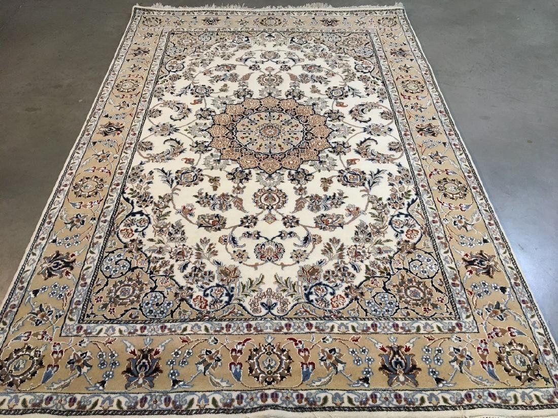 Silk & Wool Nain Design Rug 4.1x6.1 (1 of 9)