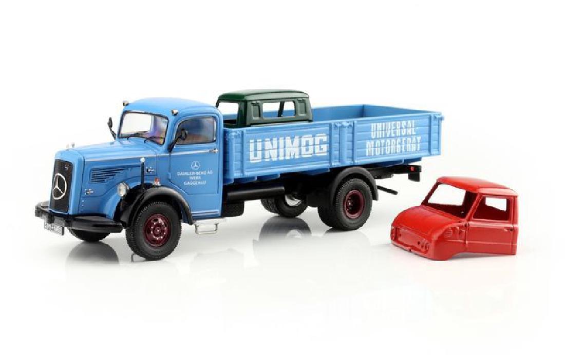 Schuco Scale 1:43 Mercedes-Benz 'Universal Motorgerät': Very high-quality and exclusive model of the Mercedes-Benz L6600 truck 'Universal Motorgerät'. This 1:43 model is produced by Schuco in a limited edition of only 1.000 pieces. The model is unused, 10