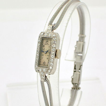 Gruen Ladies Platinum Diamond Dress Watch Dec 20 2017 Jasper52 In Ny