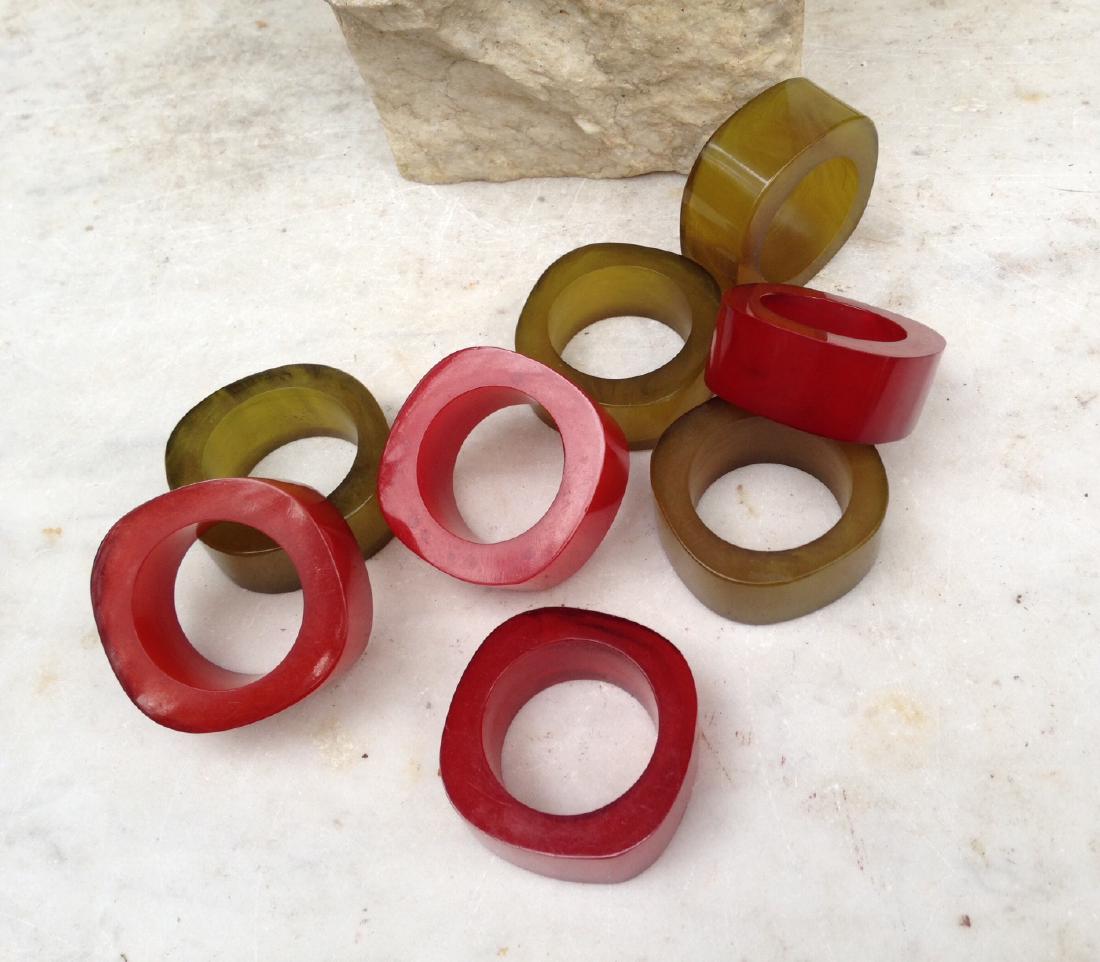 Bakelite Napkin Rings Set of 8 (1 of 2)