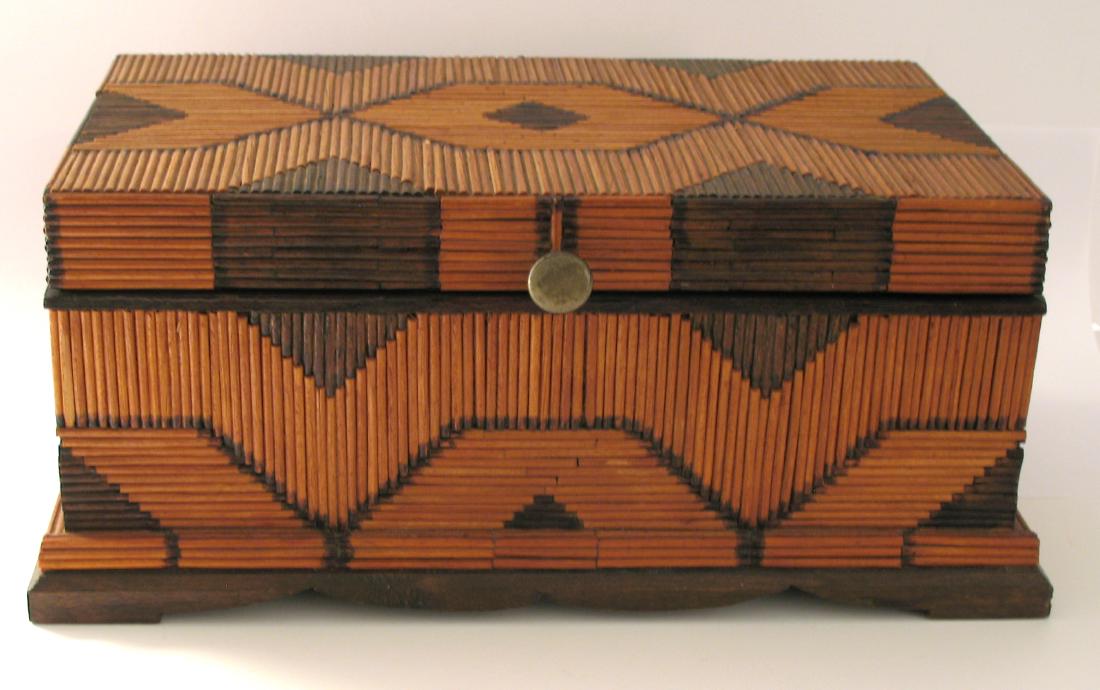 Tramp Art Style Keep Sake Chest. (1 of 5)