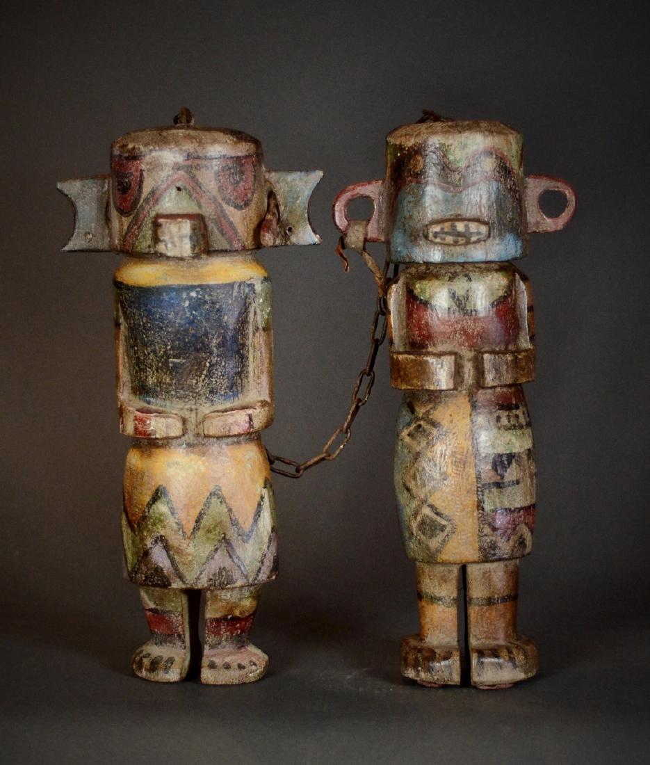 Rare and Big KACHINA TWIN Dolls HOPI Indians (1 of 2)