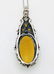 Sterling Silver Yellow Jade Monkey Design Pendant - 3