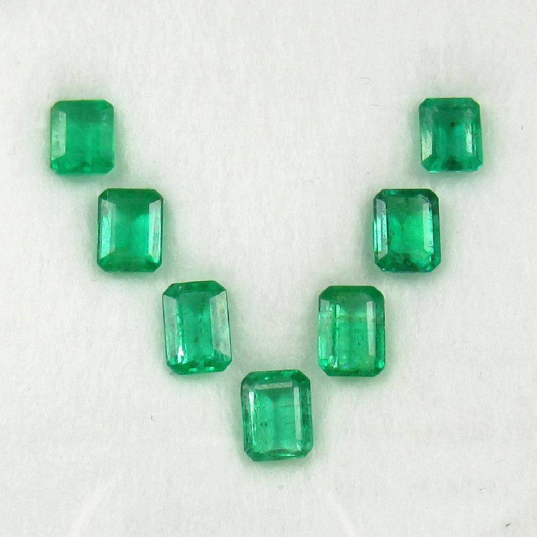 3.60 Carat 7 Loose Emeralds Necklace Set (1 of 3)