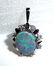 14K White Gold Australian Opal Diamond Pendant, 3.14ctw
