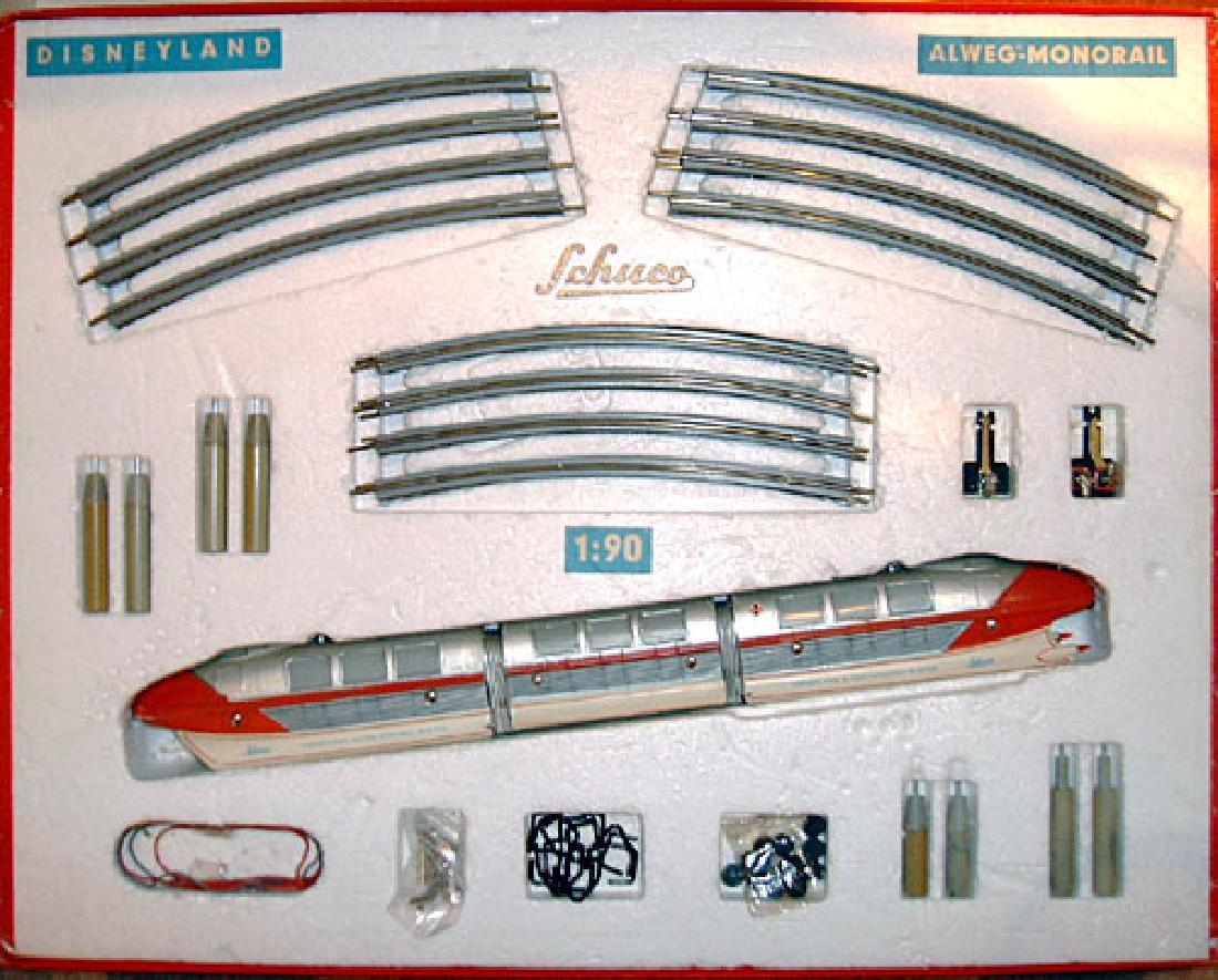 Schuco Monorail / Schuco Disneyland Alweg Monorail: Schuco Monorail / Schuco Disneyland Alweg Monorail, fully operational, the rarer silver version, c9. 5 Please note that this lot has a confidential reserve. When you leave a bid in advance of the auct