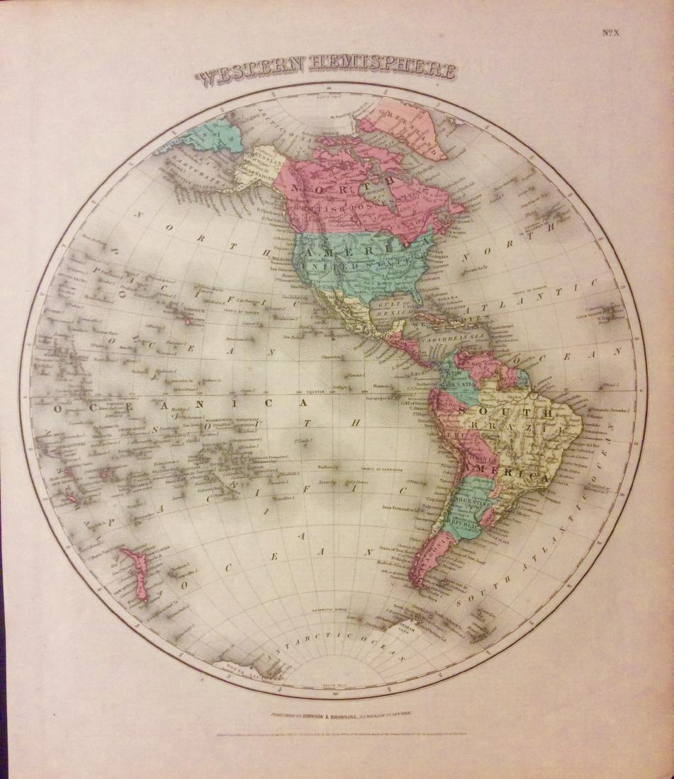 Colton: Antique Map of Western Hemisphere, 1859 (1 of 1)